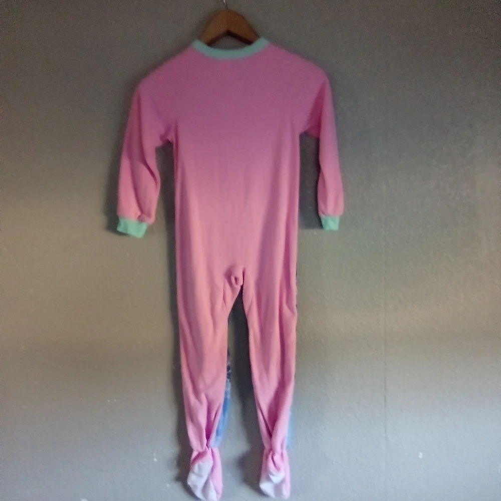 Frozen Kids One Piece Pajama - Pink and Blue